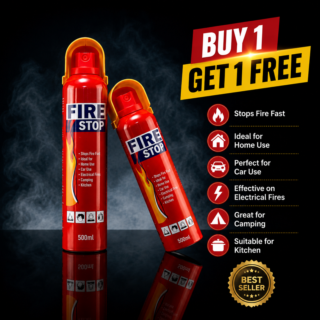 Fire Stop Fire Extinguisher (Buy 1 Get 1 Free)