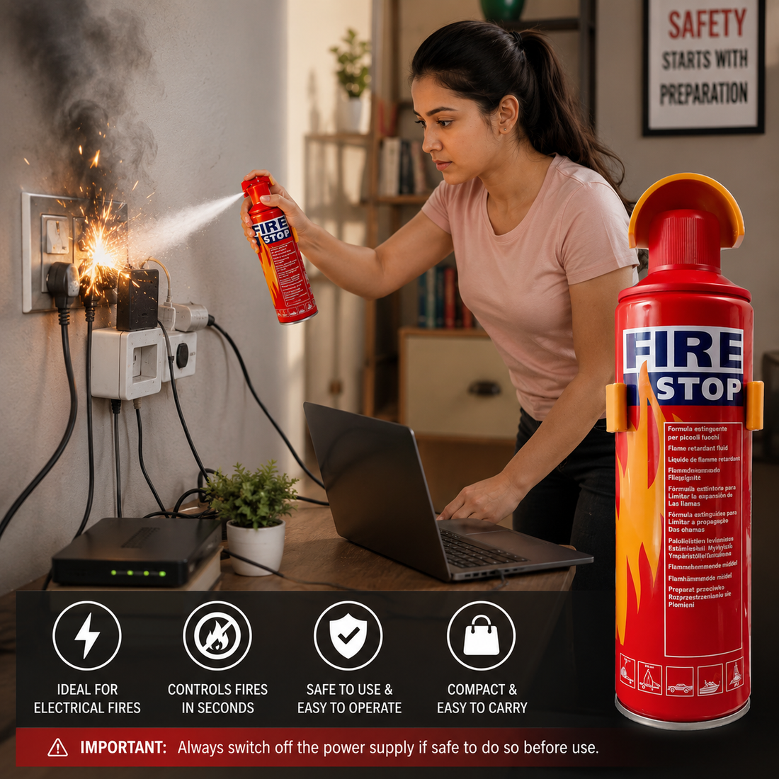 Fire Stop Fire Extinguisher (Buy 1 Get 1 Free)